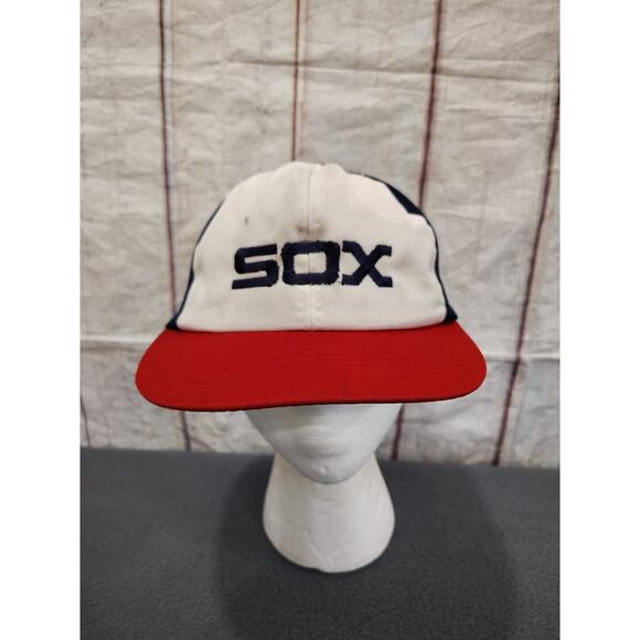 Chicago White Sox Snapback Hat vtg Baseball Cap MLB Adjustable Taiwan Coca Cola - Picture 1 of 8